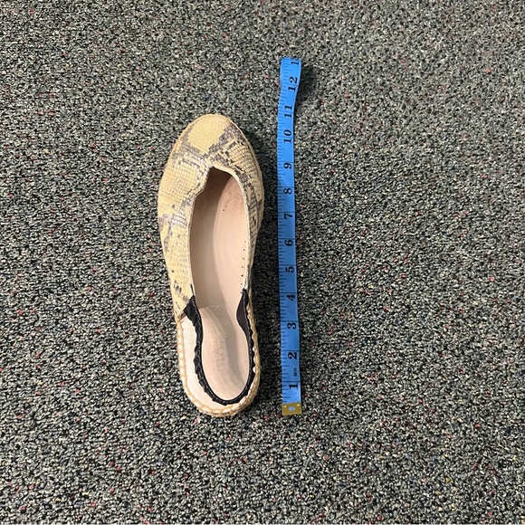 MARIAN Animal Snake Print Neutral Leather Sling Back Flat Espadrilles Shoes Sz 8 - Picture 14 of 16